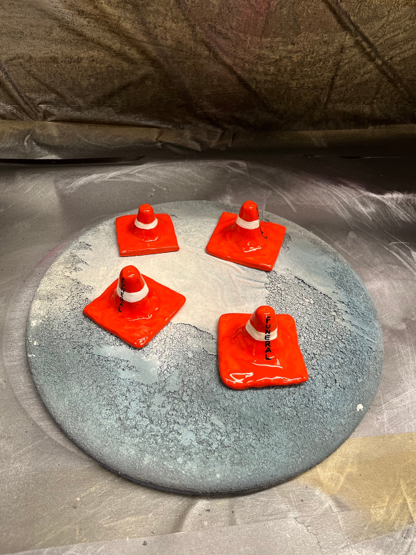 traffic cone incense holder